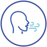 Person breathing icon